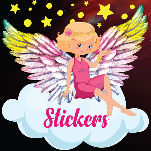 English funny cartoon stickers app icon