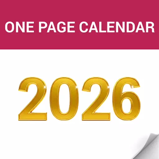2026 One page calendar app icon