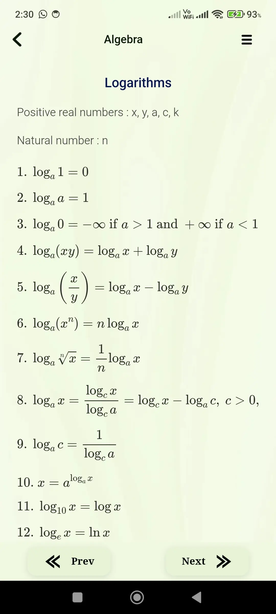 All Math Formulas app app screenshot 4 for Android & iOS