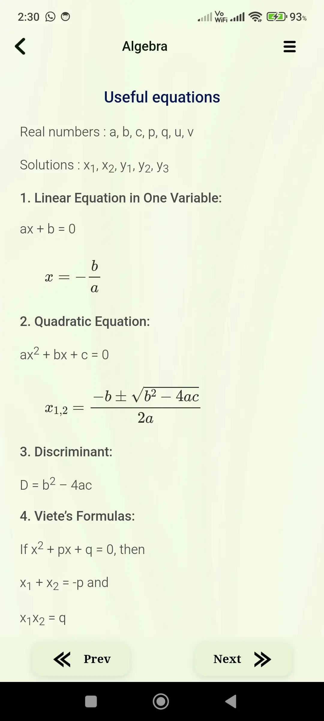 All Math Formulas app app screenshot 5 for Android & iOS