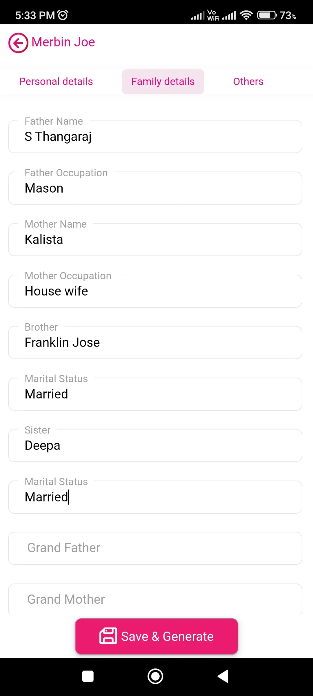 Marriage biodata profile maker app screenshot 3 for Android & iOS