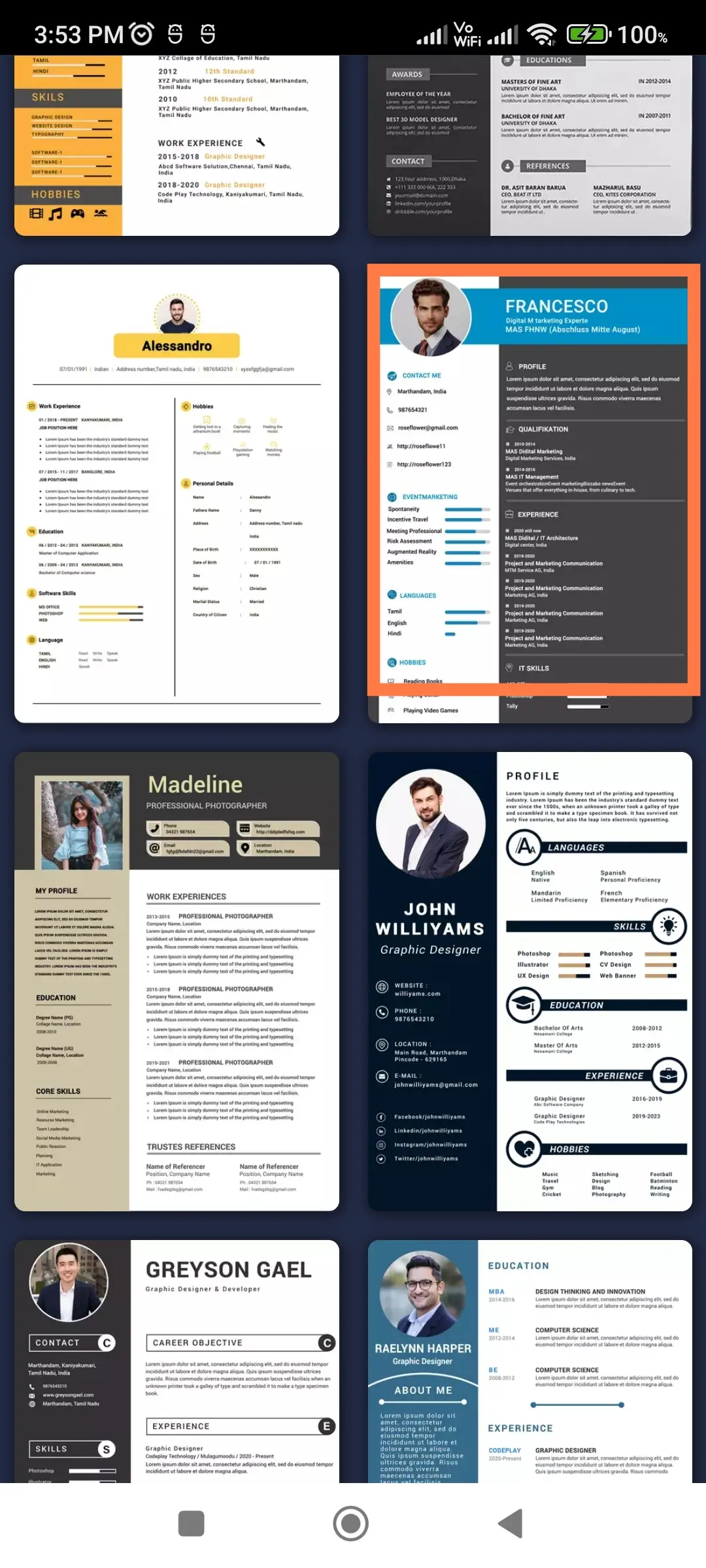 Resume maker - CV builder app screenshot 11 for Android & iOS