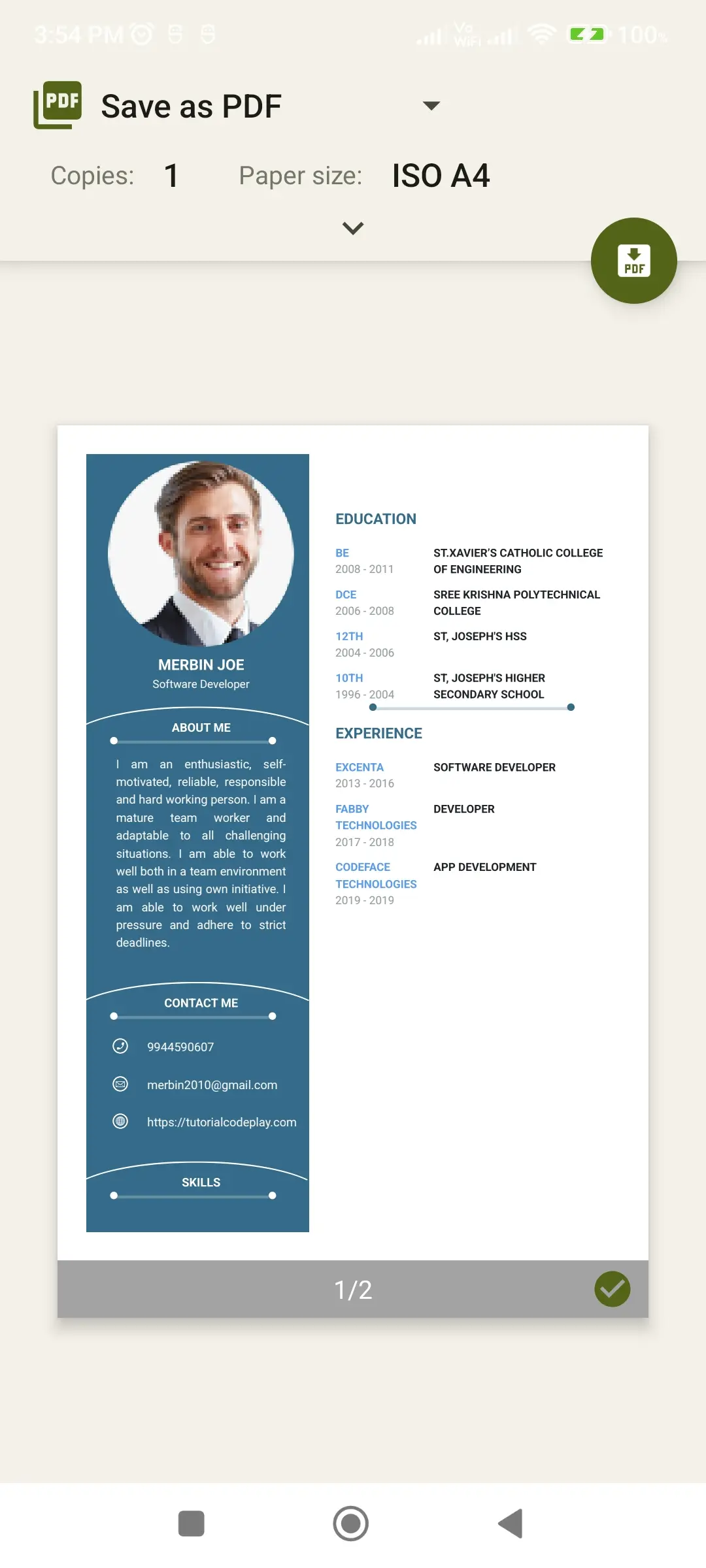 Resume maker - CV builder app screenshot 12 for Android & iOS