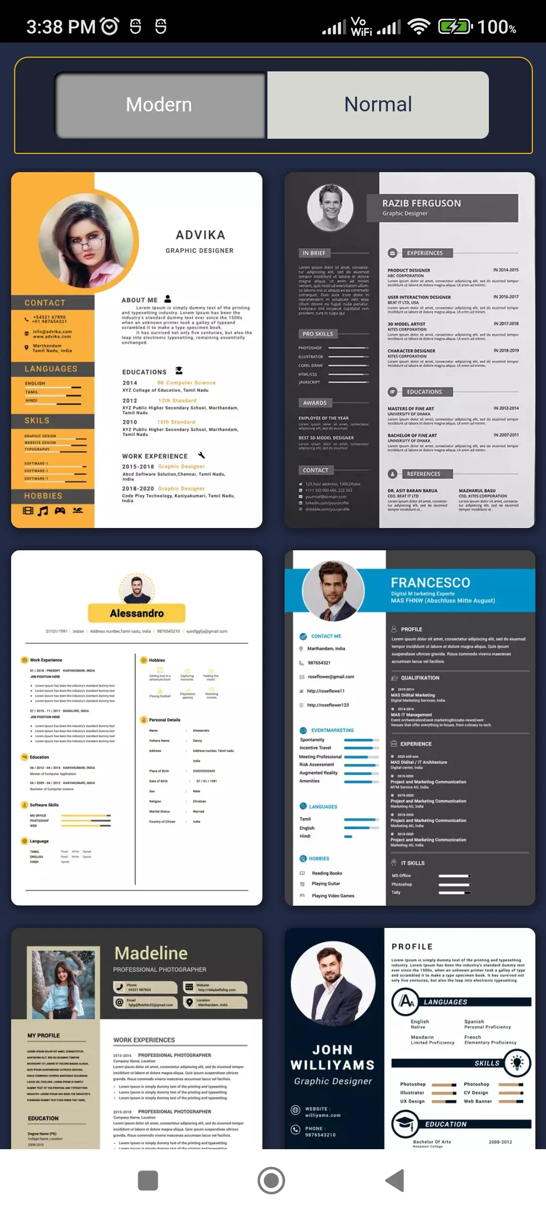 Resume maker - CV builder app screenshot 2 for Android & iOS