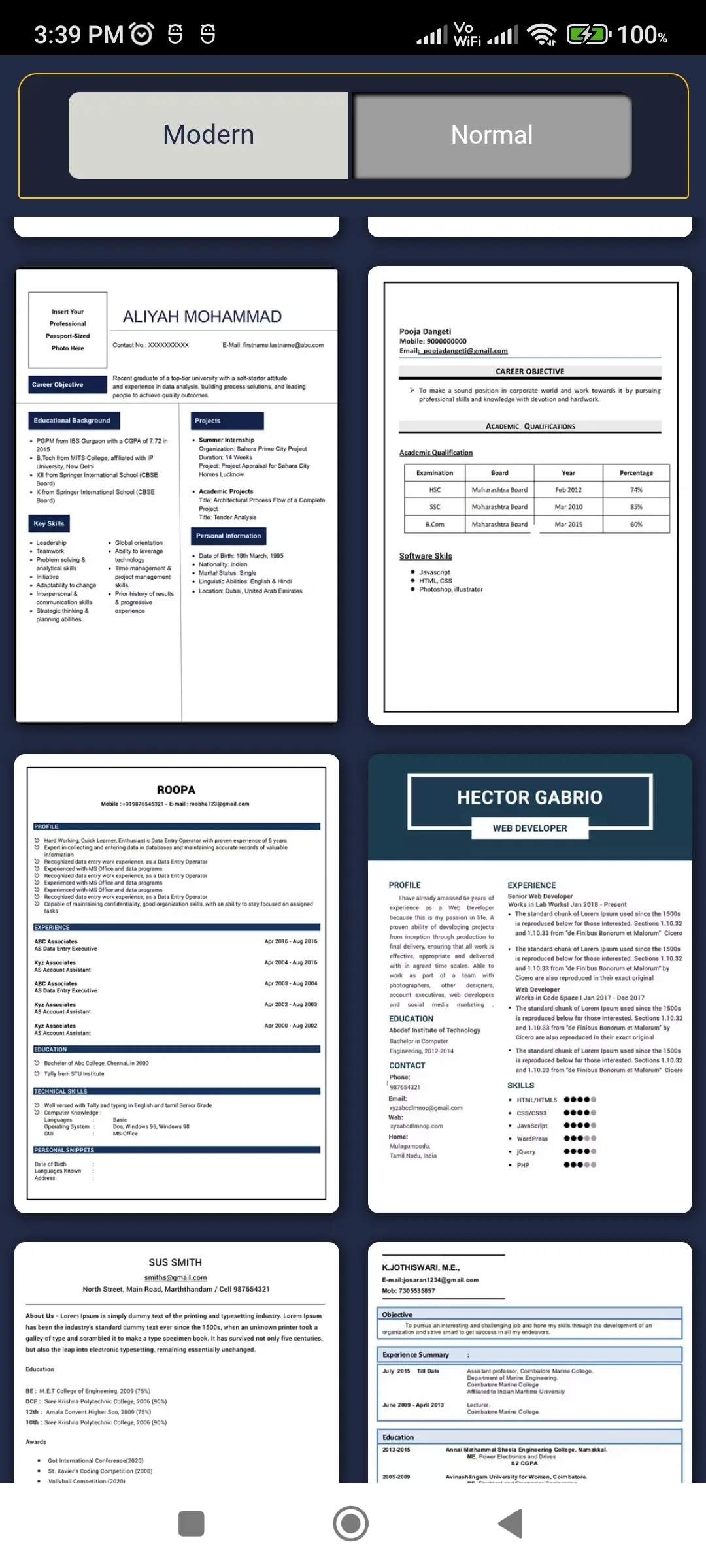 Resume maker - CV builder app screenshot 3 for Android & iOS