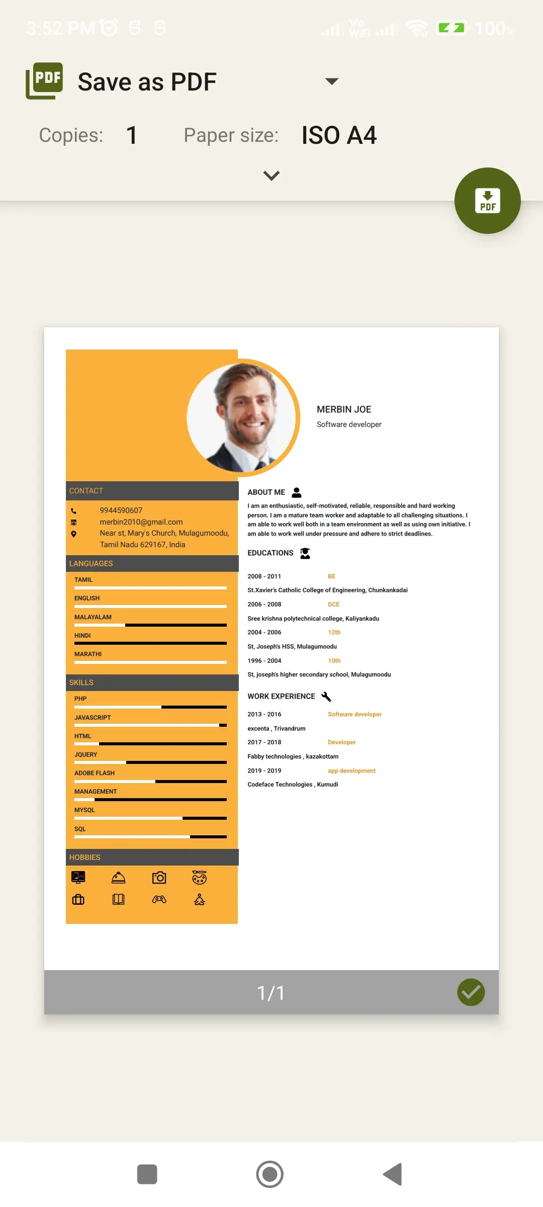 Resume maker - CV builder app screenshot 9 for Android & iOS