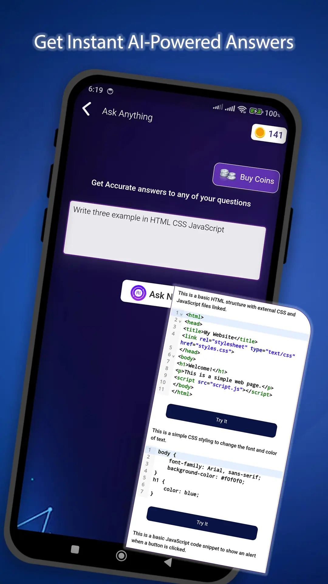 HTML Editor app screenshot 3 for Android & iOS