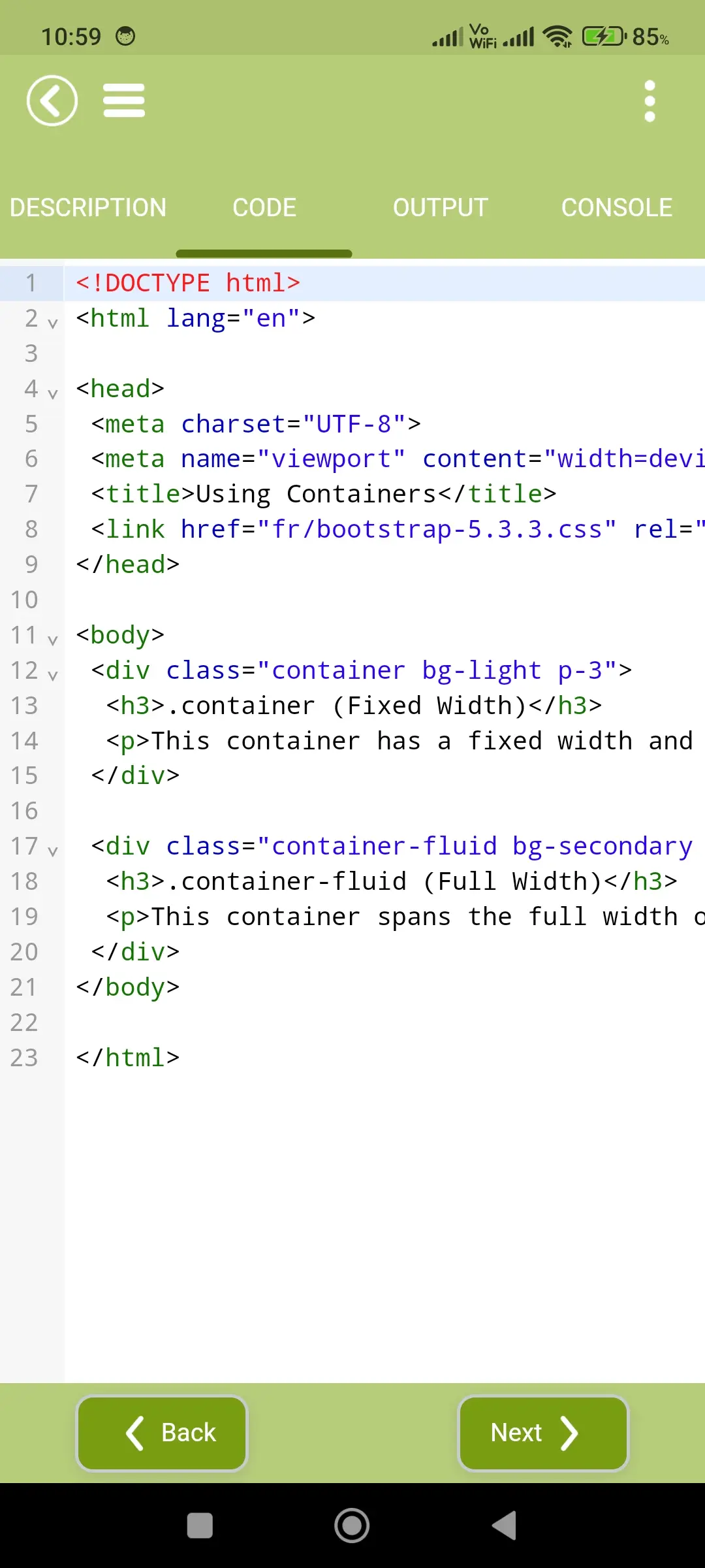 HTML Code Play app screenshot 5 for Android