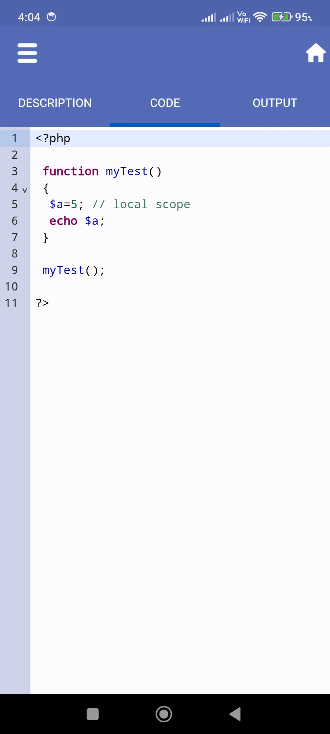 PHP Code Play app screenshot 4 for Android & iOS