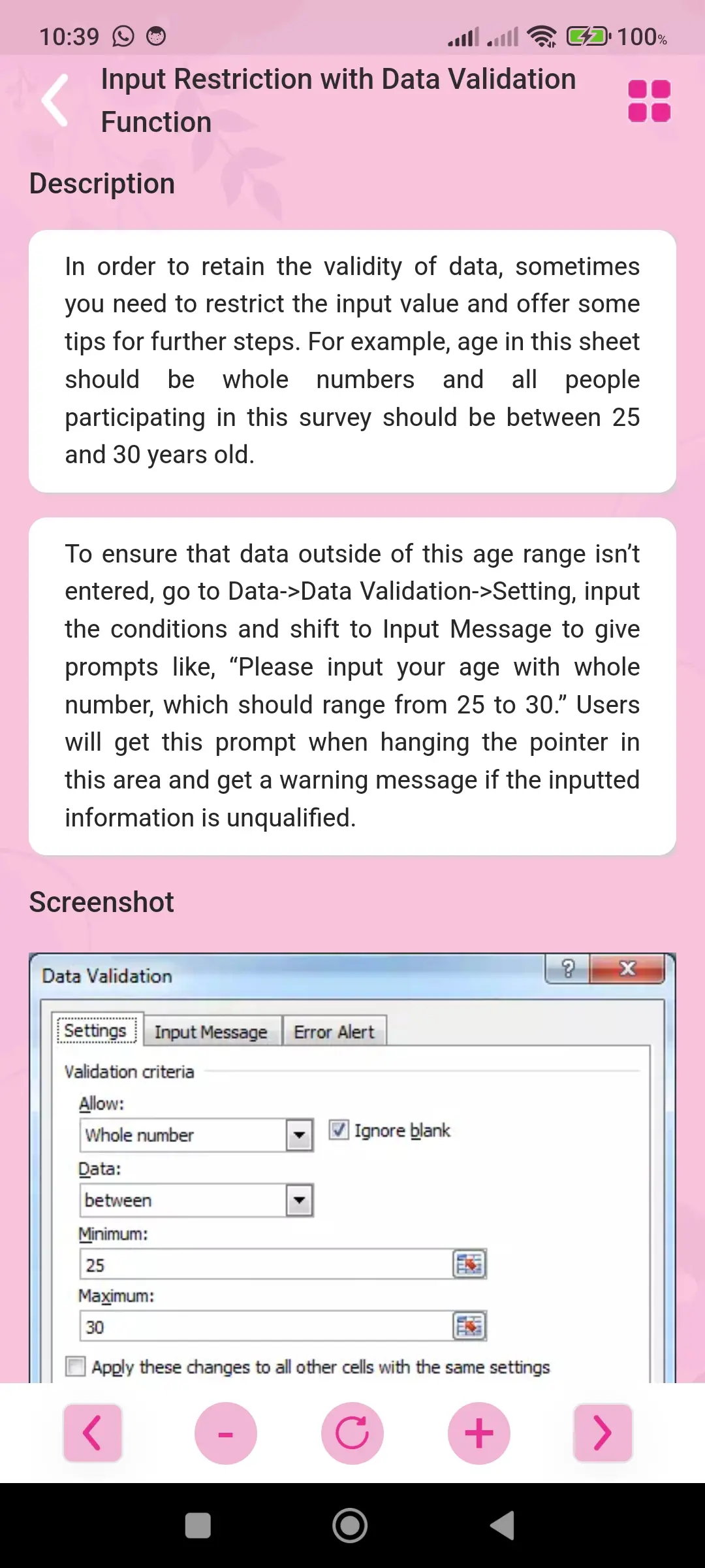 Excel formulas and tips app screenshot 11 for Android