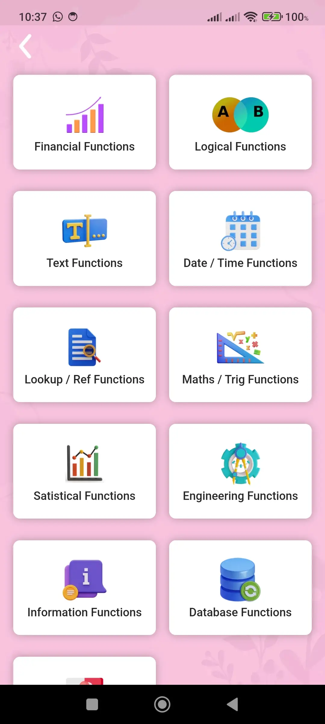 Excel formulas and tips app screenshot 2 for Android