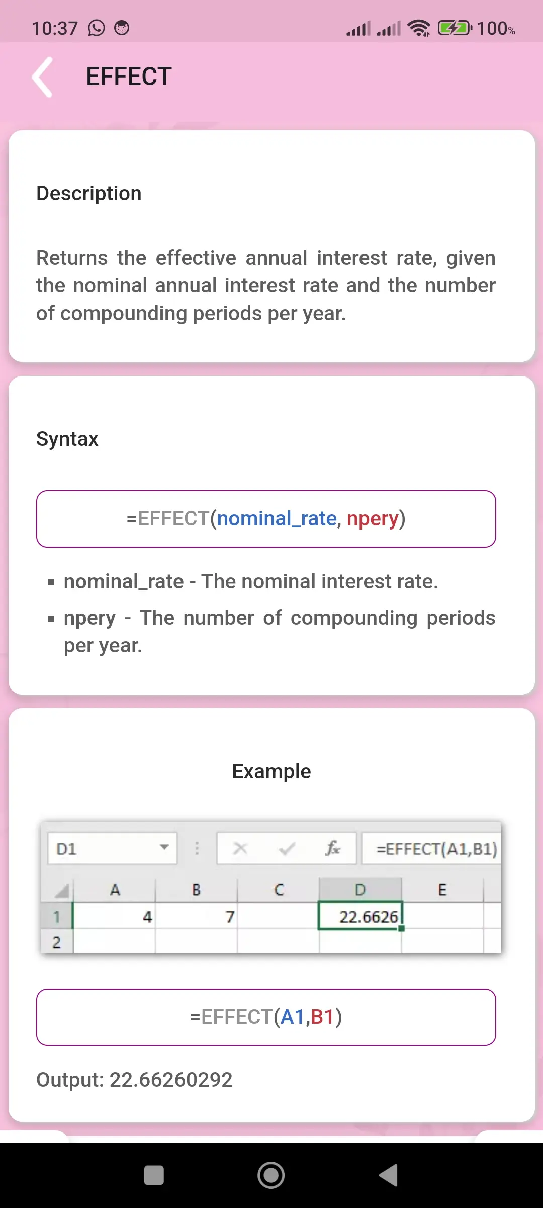 Excel formulas and tips app screenshot 4 for Android